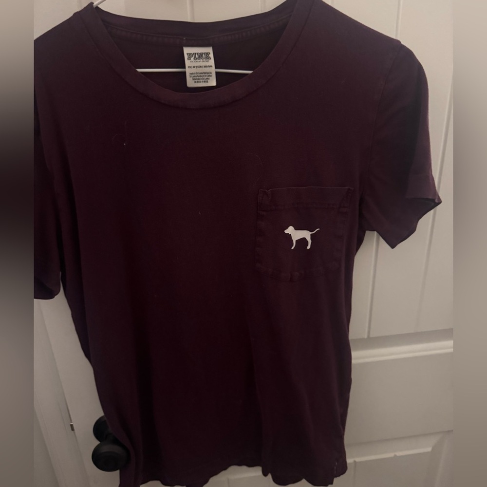 PINK Victoria's Secret Deep Burgundy Tee